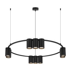 Lampa wisząca (koło) GENESIS BLACK 10xGU10 ML0373