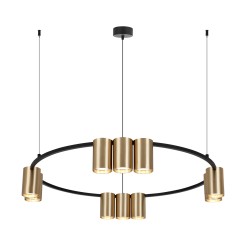 Lampa wisząca (koło) GENESIS BLACK GOLD 10xGU10 ML0375