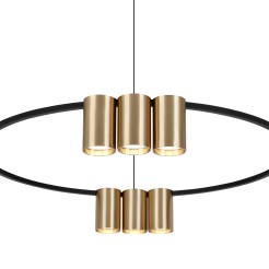 Lampa wisząca (koło) GENESIS BLACK GOLD 10xGU10 ML0375