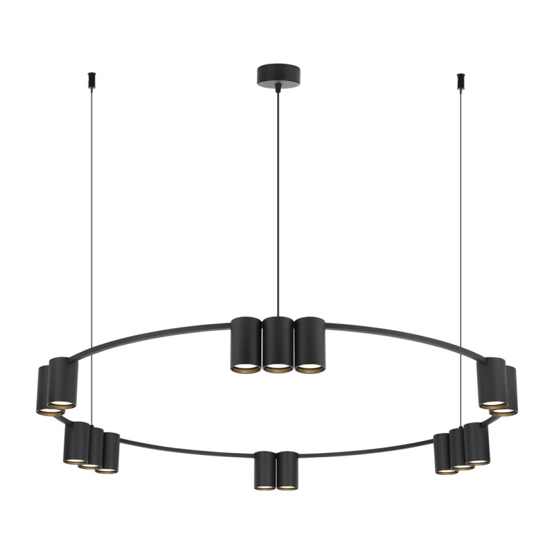 Lampa wisząca (koło) GENESIS BLACK 15xGU10 ML0376