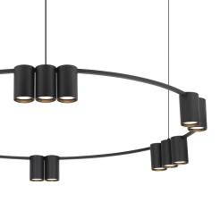 Lampa wisząca (koło) GENESIS BLACK 15xGU10 ML0376