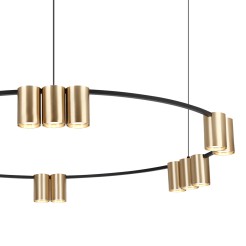 Lampa wisząca (koło) GENESIS BLACK GOLD 15xGU10 ML0378