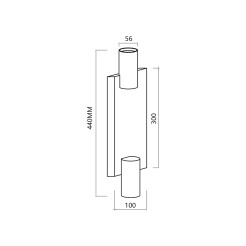 GENESIS WALL BLACK GOLD 2xGU10 ML0380