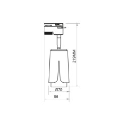 FLOWER WHITE CHROME TRACK 1xGU10 ML0271