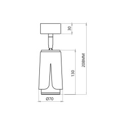 FLOWER WHITE CHROME SPOT 1xGU10 ML0272