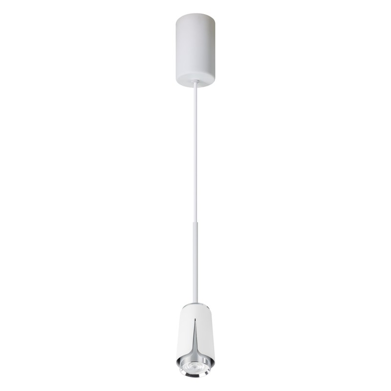 FLOWER WHITE CHROME LAMPA WISZĄCA 1xGU10 ML0275