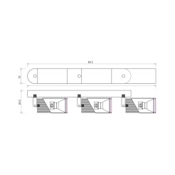 NEO WHITE CHROME SPOT 3xGU10 ML0289