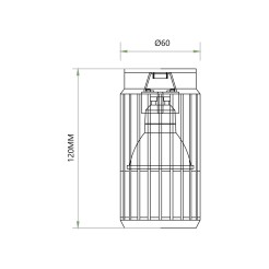 VERTICAL WHITE DOWNLIGHT 1xGU10 ML0302