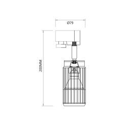 VERTICAL BLACK TRACK 1xGU10 ML0293