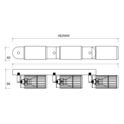 VERTICAL WHITE SPOT 3xGU10 ML0306