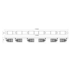 VERTICAL WHITE SPOT 6xGU10 ML0307