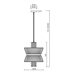 Żyrandol AURELIA CHROME 8xE14 ML0404