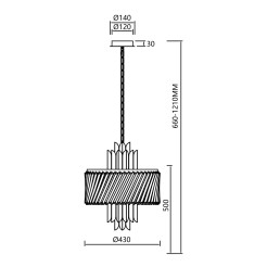 Żyrandol MARGOT CHROME 6xE14 ML0408