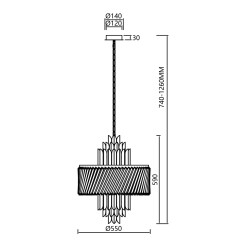 Żyrandol MARGOT CHROME 9xE14 ML0410