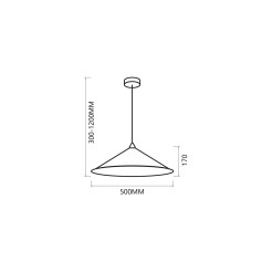 Lampa wisząca Fuji Ø50cm 1xE27 MLP0645