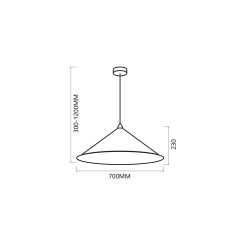 Lampa wisząca Fuji Ø70cm 1xE27 MLP0646