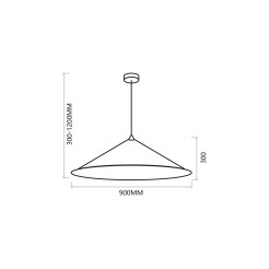 Lampa wisząca Fuji Ø90cm 1xE27 MLP0647