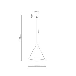 CONO WHITE LAMPA WISZĄCA 1 L 10009