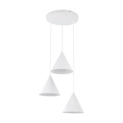 CONO WHITE LAMPA WISZĄCA 3 KOŁO 10012