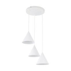 CONO WHITE LAMPA WISZĄCA 3 KOŁO 10012