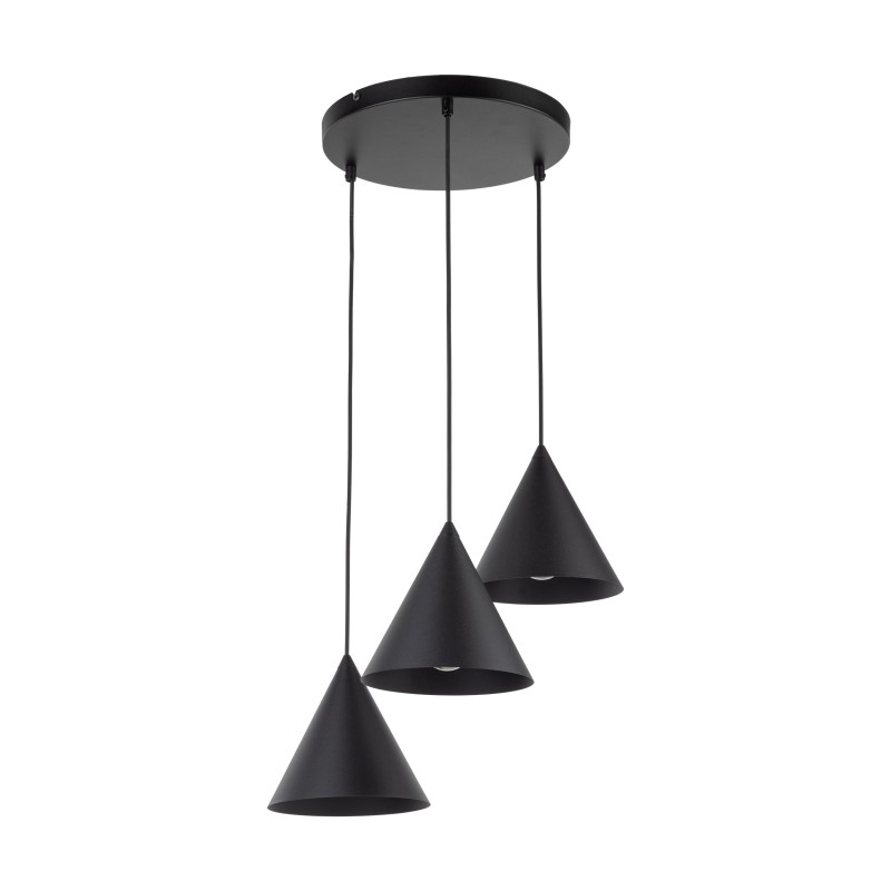 CONO BLACK LAMPA WISZĄCA 3 KOŁO S 10067