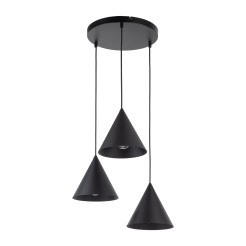 CONO BLACK LAMPA WISZĄCA 3 KOŁO S 10067