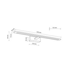 GALLERY LED BLACK 20 W 18002