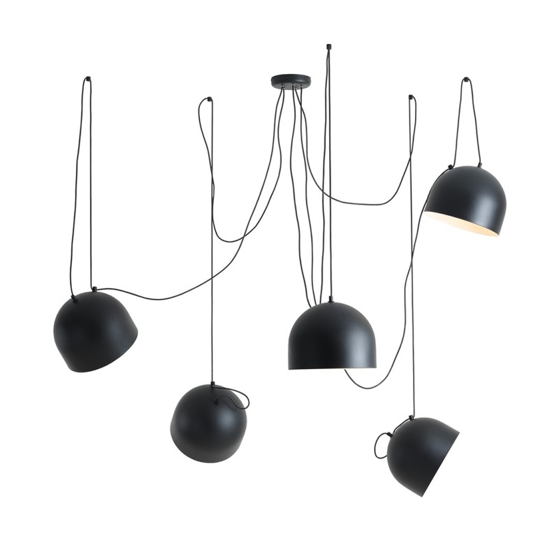 LAMPA WISZĄCA NOOR 5 BLACK 1122F1