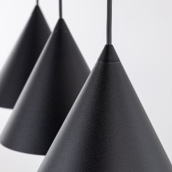 CONO BLACK LAMPA WISZĄCA S 3 LISTWA 10068