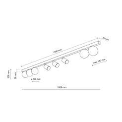 VOX LAMPA SUFITOWA 8 10004