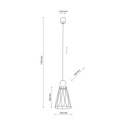 MODESTO BLACK LAMPA WISZACA 1 10159