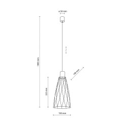 MODESTO BLACK LAMPA WISZACA 1 10161