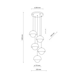 BONO BEIGE LAMPA WISZACA 5 10214