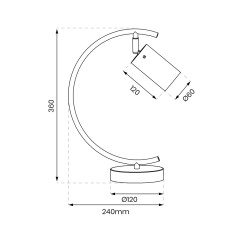 Lampa Biurkowa Ricky Złoty 1xGU10 ML0693