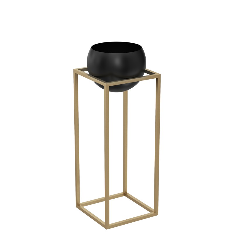 flower stand gold with  round pot 813x290x290 9008