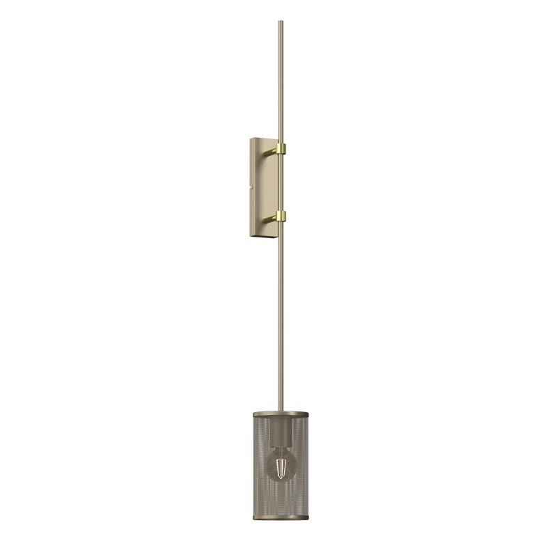 wall lamp with fence shade "long" titanium gold/gold 1 0728