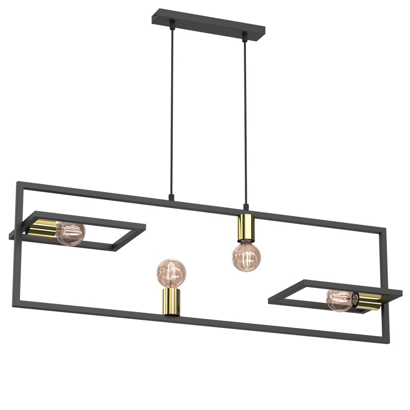 żyrandol  black/gold 4xE27 1656