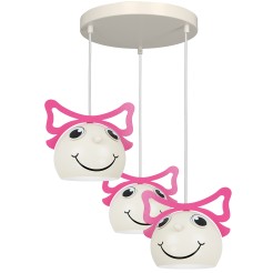 żyrandol  girl pink bow 3xE27 3387