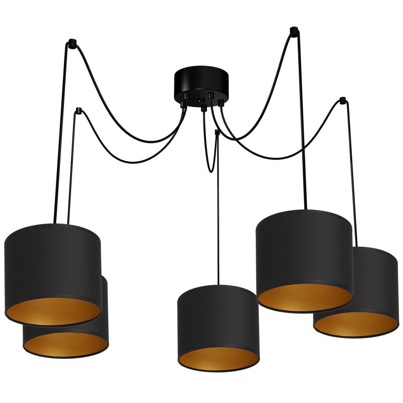 żyrandol Spidnel shade dia 180 black/gold 5 4087