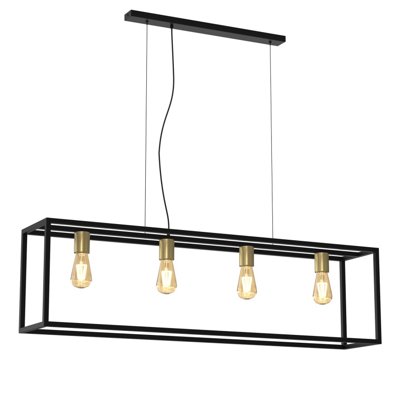 żyrandol  black/antic brass 4xE27 4417