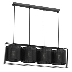 żyrandol  black/loft shade black 4xE27 4458