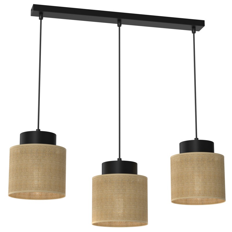 żyrandol  listwa, black, cylinder shade dia 180, h 150 5214