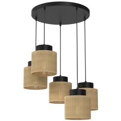 żyrandol  talerz dia 440, black, cylinder shade dia 180, h 150 5216