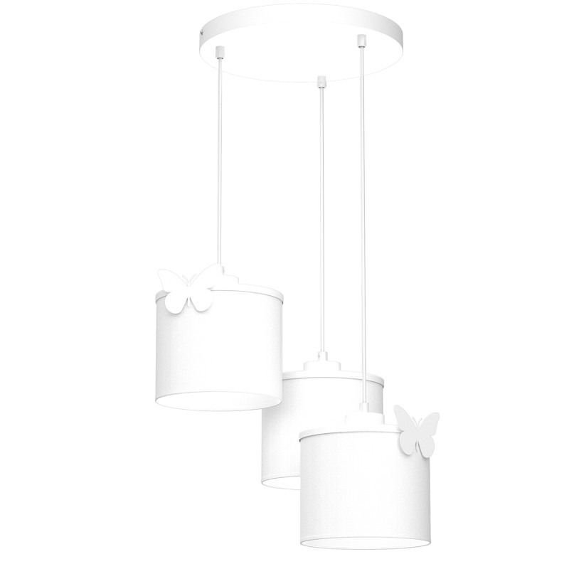 żyrandol  Butterfly white, shade dia 180/h 150 white 3xE27 9406