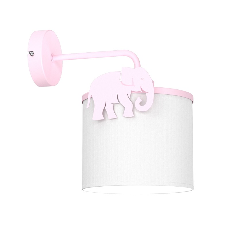 kinkiet  Elephant pink, shade dia 180/h 150 white 1xE27 9450
