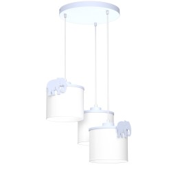 żyrandol  Elephant blue, shade dia 180/h 150 white 3xE27 9455