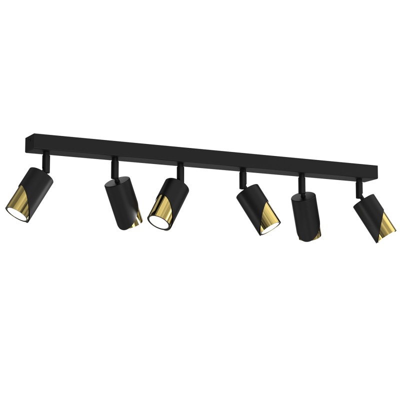 spot  line bar 900, black/gold 6xGU10 9635