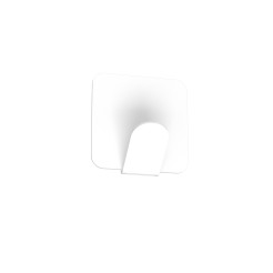 wall towel hanger - single white 9857