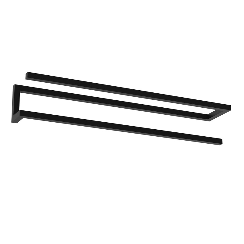 wall towel hanger 60 cm - double, black 9872