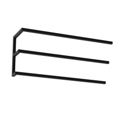 wall towel hanger 60 cm - tripple, black 9874